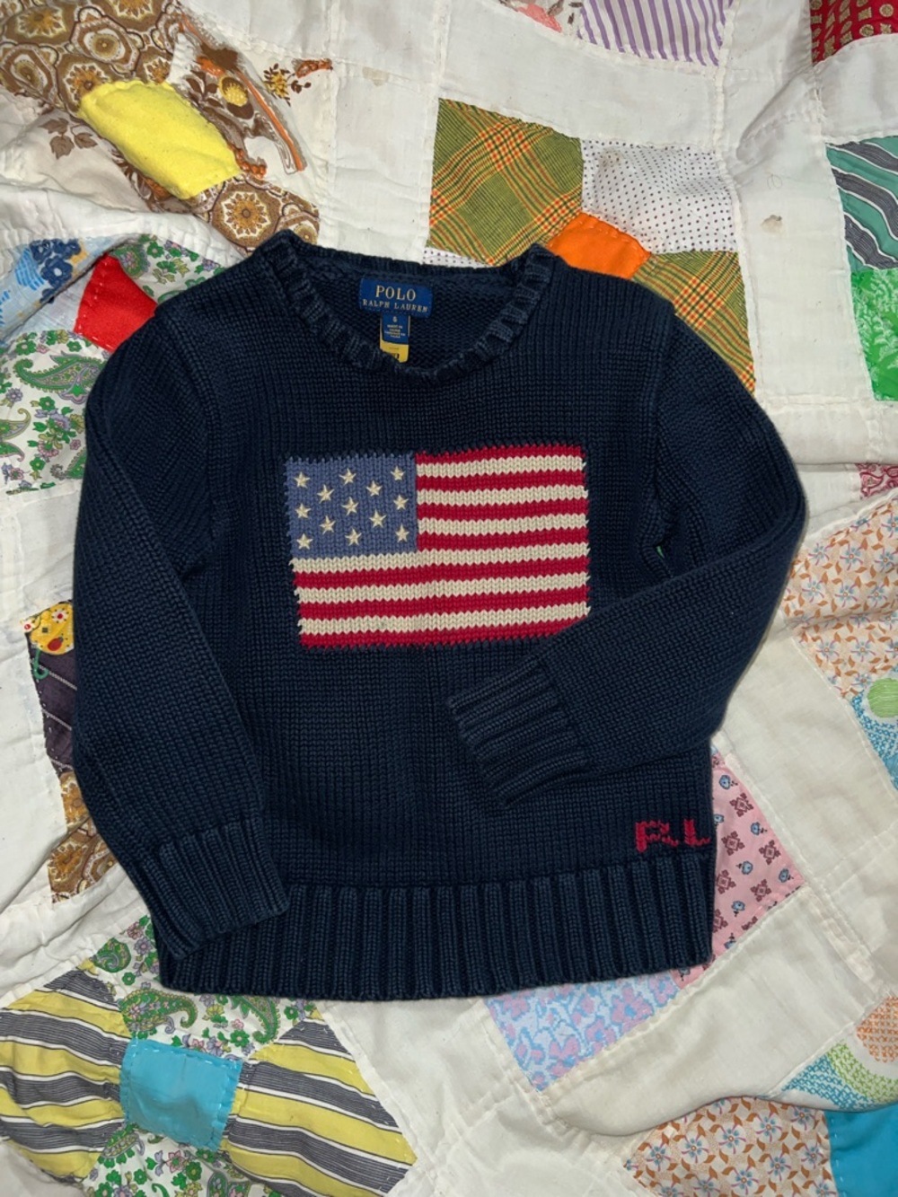 Boys Ralph Lauren Flag Sweater